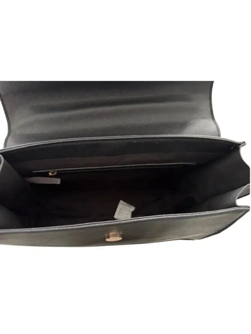 Trina Turk Top Handle Satchel Black Vegan Leather Shoulder Bag NWT $148 MSRP